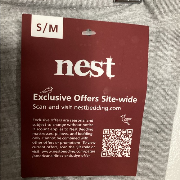 Cozy Light Gray Nest Bedding Pajama Set S/M - Picture 15 of 16